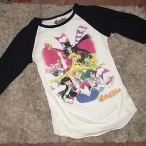 Sailor moon baseball tee